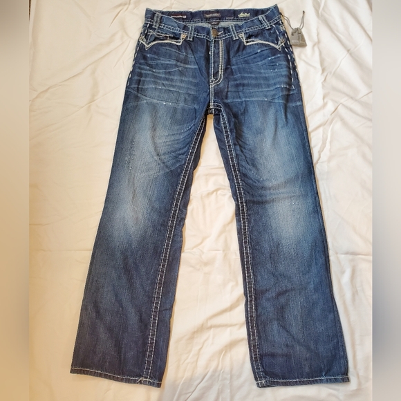 Mens Buckle Jeans - Picture 2 of 4